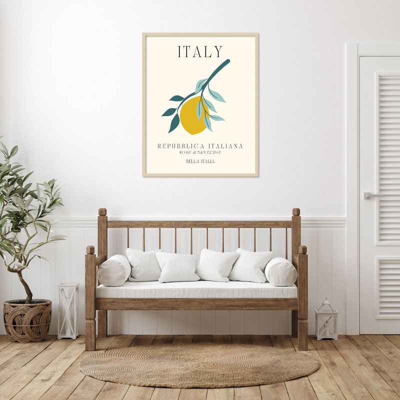 33&#34;x41&#34; Italy Travel Poster Bella Italia by Chayan Lewis Wood Framed Wall Art Print Brown - Amanti Art, 6 of 11