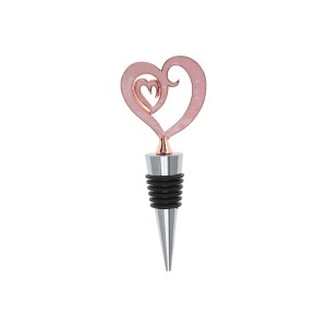 Unique Bargains Bottle Stoppers Curled Corner Heart Zinc Alloy TPR 4.37"x1.69"x0.79" 1 Pc - 1 of 3
