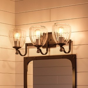 Urban Ambiance Luxury Traditional Bathroom Vanity Light,  7.5"H x 23"W,  Olde Bronze Finish, UHP2033 - 1 of 4