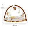 TROPOW Baby Gym Play Mat, Baby Activity Center with 9 Detachable Toys for Stage Sensory&Motor Skills&Cognitive Development, Thicker Non-Slip - 3 of 4