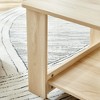 PAGED Modern Rectangle Walnut Textured Coffee Table Side Table Display Stand with Storage Shelf for Living Room - 4 of 4