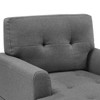 34" Wide Tufted Chaise Lounge, Soft Polyester Upholstery, Classic Button Tufting, Sturdy Wood Frame and Removable Cushions for Elegant Comfort - 4 of 4