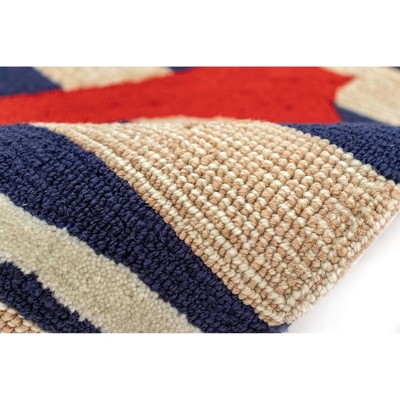 Nautical Anchor Navy and White Hand-Tufted Indoor/Outdoor Rug