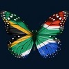 Men's Design By Humans Butterfly Flag Of South Africa By GiftsIdeas T-Shirt - 2 of 2