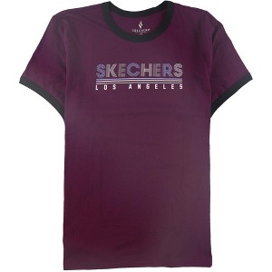 Skechers Womens Los Angeles Graphic T-Shirt, Purple, Small - 1 of 2