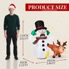 FONTOI Christmas Inflatable Snowman and Reindeer Funny Holiday Blow Up Decoration for Festive Yard Lawn, Multicolored, 7.87"*9.84"*3.94" - 3 of 4