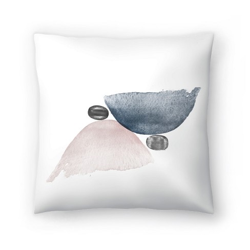 Blush and outlet navy throw pillow