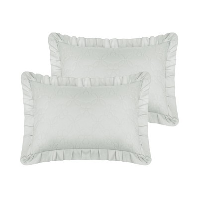 Unique Bargains Single Layer Wide Ruffles Envelope Closure Pillowcases 2 Pcs
