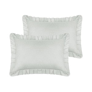 Unique Bargains Single Layer Wide Ruffles Envelope Closure Pillowcases 2 Pcs - 1 of 4