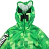 Minecraft Creeper Little Boys Fleece Zip Up Hoodie With Mesh Cosplay ...