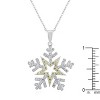Slickblue Snowflake Pendant for Women, Rhodium-Plated, Pave Cubic Zirconia, 16-Inch Chain + 3-Inch Extender - 2 of 3