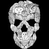 Women's Design By Humans Sketchy Owl Skull By Dinny Racerback Tank Top - 2 of 3