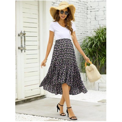 Maternity Dress High Waist Maternity Patchwork Long Skirt