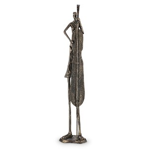 SPI Home Bodacious Bassist Metal Sculpture – 41" Tall Musician Figure in Bronze Finish for Artistic Home or Studio Decor - 1 of 4