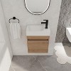 NicBex 18" Floating Bathroom Vanity with Resin Sink&Door Cabinet,Chic Wall Mounted Vanity Combo,No Faucet Included - 4 of 4