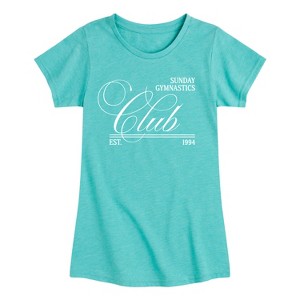 Girls' - Instant Message - Sunday Gymnastics Club -Youth Girls Short Sleeve T-Shirt Fitted Short Sleeve Graphic T-Shirt - 1 of 4