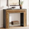 Tribesigns Narrow Console Table, 41.34-Inch Rustic Entryway Table with Glass Shelf - 2 of 4