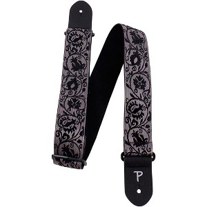 Perri's Black Lace Floral Jacquard Guitar Strap 2 in. - 1 of 3