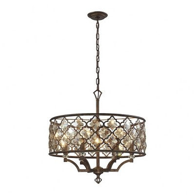Elk Home Armand 6 - Light Chandelier in  Weathered Bronze