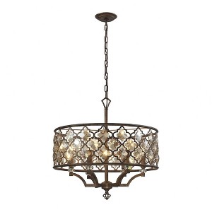 Elk Home Armand 6 - Light Chandelier in  Weathered Bronze - 1 of 4