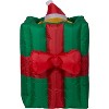 Gemmy Animated Puppy in Christmas Gift Box, 5 ft Tall, Green - 3 of 4