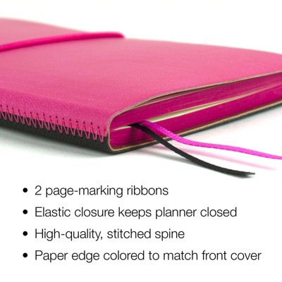 Global Printed Products Mini Leather Pocket Planner CY 2025 (Pink)