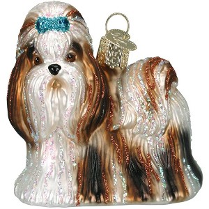 Old World Christmas Glass Blown Ornament for Christmas Tree, Shih Tzu - 1 of 4