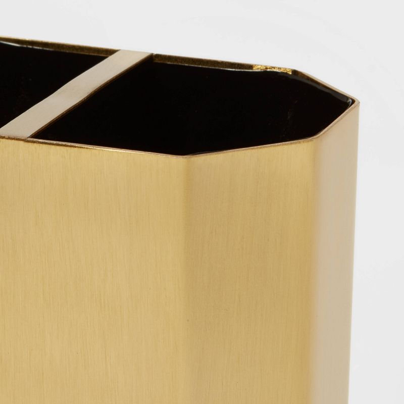 Solid Toothbrush Holder Faceted Gold - Threshold&#8482;, 3 of 5