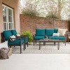Leisure Made Blakely 6pc Aluminum Seating in Peacock Fabric - 2 of 4