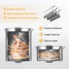 ROVSUN 30QT Turkey Fryer & 10QT Fish Fryer Kit w/ 55,000BTU Propane Stove, Aluminum Outdoor Deep Fryer & Seafood Boiler Steamer with Baskets - 3 of 4