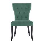 Set of 2 Sterling Upholstered Dining Chairs Turquoise Blue Velvet - Handy Living