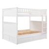 TiramisuBest Full Over Full Bunk Bed with Twin Size Trundle,Pine Wood Bunk Bed with Guardrails,Brushed Gray - 4 of 4
