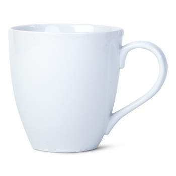 tagltd White Stoneware Coffee Hot Coco Tea Dishwasher Safe Mug, 20 oz.