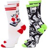 Zodaca Video Game Lovers Crew Socks for Girls, Fun Gift Set (One Size, 2 Pairs)0 - 2 of 4