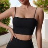 Anna-Kaci Active Women's Spaghetti Strap Crop Top with Seam Detailing and Stretch Fabric for a Comfortable Fit - 4 of 4