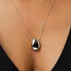 Pebble Pendant Necklace for Women, 14K Gold/Silver Plated Teardrop Hypoallergenic - 2 of 4