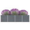vidaXL Raised Garden Bed Galvanized Steel Outdoor Planter Gray - 2 of 4