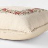 Natural Embroidered Green and Bows Pillow - 24 x 24" - Threshold™ designed with Studio McGee - 4 of 4