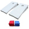 Driveway Games 2 by 4 Foot All Weather Indoor and Outdoor Portable Cornhole Boards with Locking Bag Storage and Bean Bags, White (2 Pack) - 2 of 4