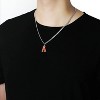 Basketball Letter Necklace - Men's Basketball Charm Pendant, Stainless Steel Silver Chain, 22 Inch Personalized Gift - 4 of 4