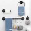Itopfox 4 Piece Industrial Pipe Bathroom Wall Mount Accessories Kit Includes 18 inch Towel Bar Towel Ring Robe Hook and Paper Holder - 3 of 4
