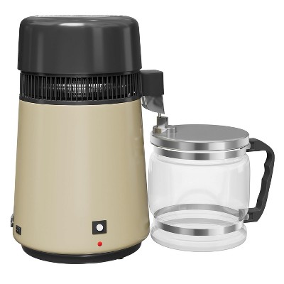 Stainless Steel Water Distiller 4L 750W with Glass Jug, Gold/Red/Silver