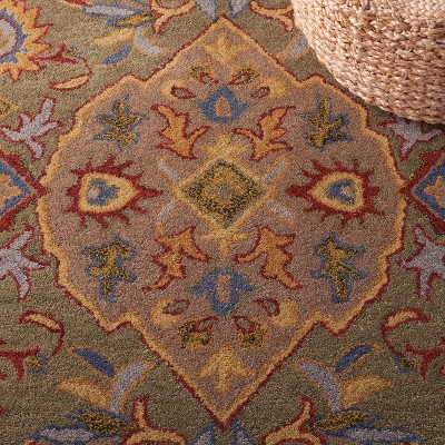Lush Greenery Hand-Tufted Wool 4' x 6' Rectangular Area Rug