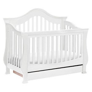 Million Dollar Baby Classic Ashbury 4-in-1 Convertible Crib with Toddler Rail - White