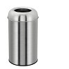 Trash Can, 304 Stainless Steel Waste Bin with Open-Top Design and Removable Inner Bucket, Space-Efficient for Kitchen, Bathroom, Silver - 2 of 4