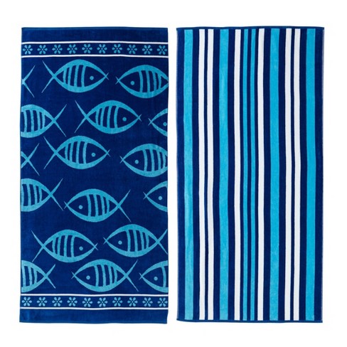 Patterned beach deals towels