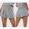 Womens Athletic Shorts Work Out Short with Linner High Waist Shirred Shorts with Pocket Tennis Skorts with Bulit-in Shorts - 4 of 4