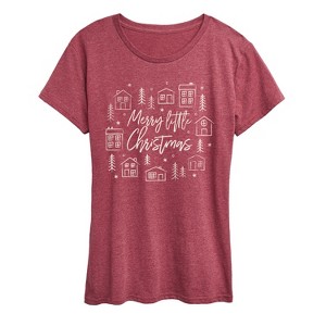 Women's - Instant Message - Merry Little Christmas Short Sleeve Graphic T-Shirt - 1 of 4