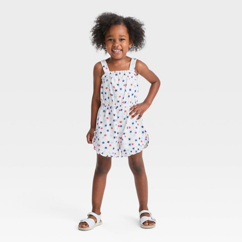 Haalbaar bedelaar Motivatie Toddler Girls' Star Romper - Cat & Jack™ White : Target