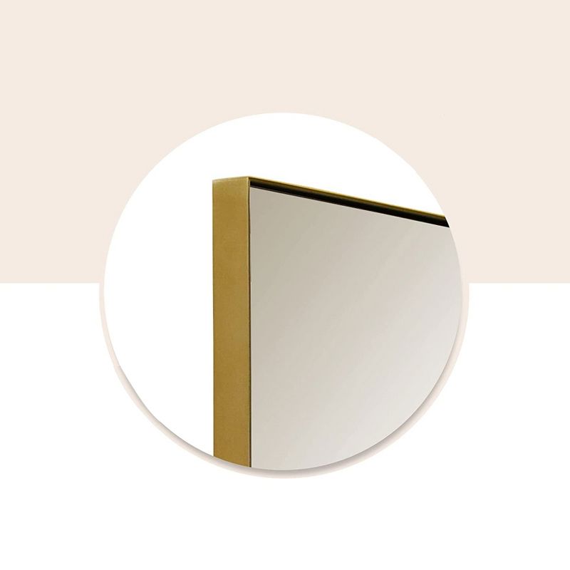Hamilton Hills Rectangle Mirror with Metal Gold Frame, 3 of 5